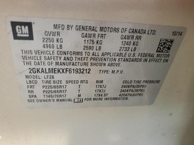 Photo 12 VIN: 2GKALMEKXF6193212 - GMC TERRAIN 