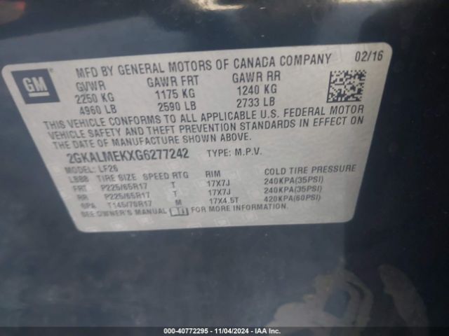 Photo 8 VIN: 2GKALMEKXG6277242 - GMC TERRAIN 