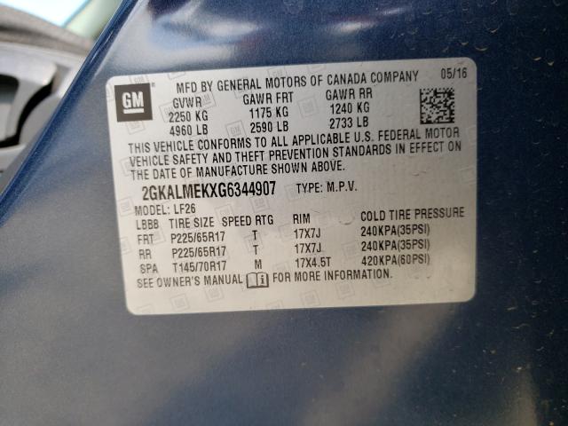 Photo 9 VIN: 2GKALMEKXG6344907 - GMC TERRAIN SL 