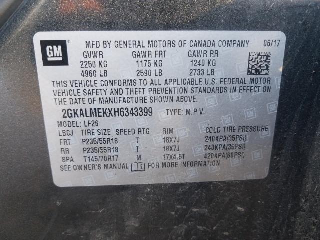 Photo 9 VIN: 2GKALMEKXH6343399 - GMC TERRAIN SL 