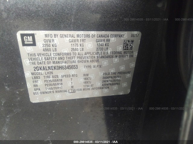 Photo 8 VIN: 2GKALNEK0H6345653 - GMC TERRAIN 