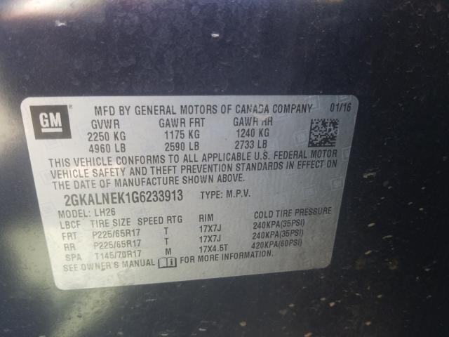 Photo 9 VIN: 2GKALNEK1G6233913 - GMC TERRAIN SL 