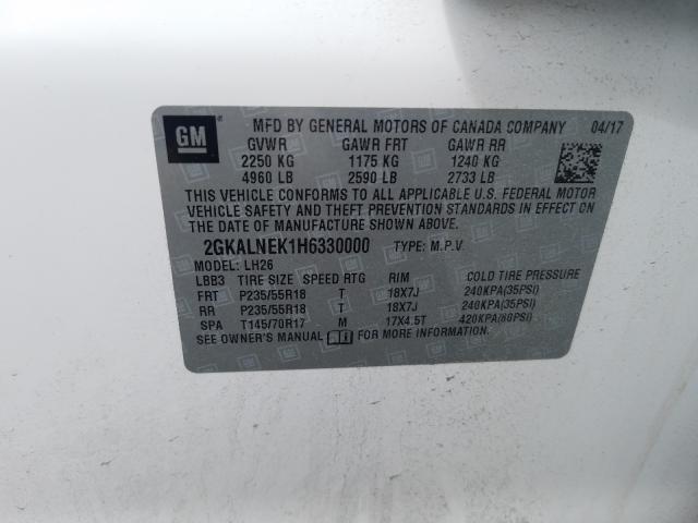 Photo 9 VIN: 2GKALNEK1H6330000 - GMC TERRAIN SL 