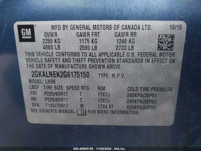 Photo 8 VIN: 2GKALNEK2G6175150 - GMC TERRAIN 