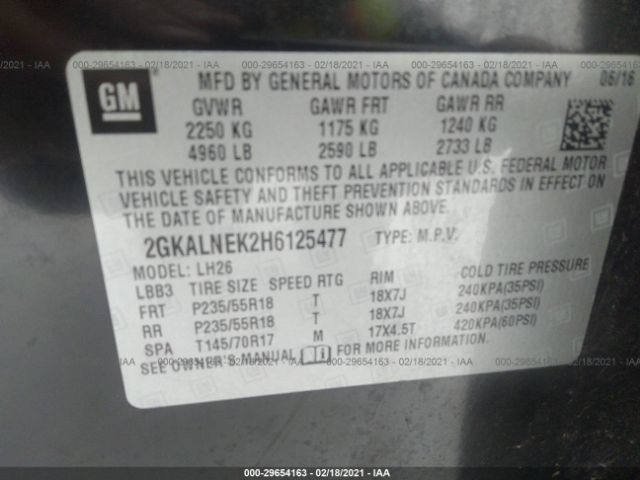 Photo 8 VIN: 2GKALNEK2H6125477 - GMC TERRAIN 