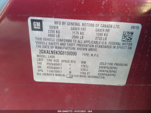 Photo 8 VIN: 2GKALNEK3G6139399 - GMC TERRAIN 