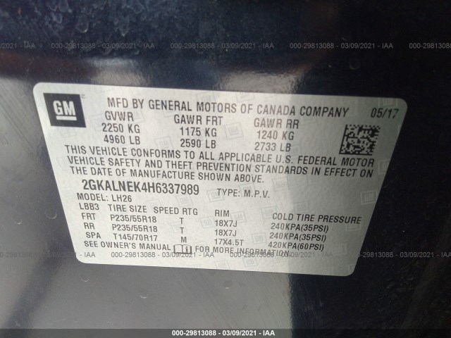 Photo 8 VIN: 2GKALNEK4H6337989 - GMC TERRAIN 