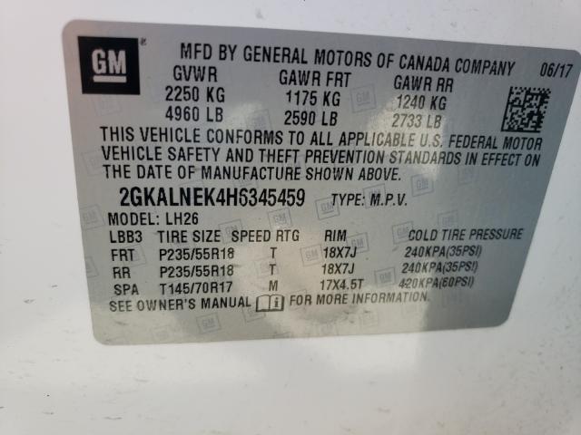 Photo 9 VIN: 2GKALNEK4H6345459 - GMC TERRAIN SL 