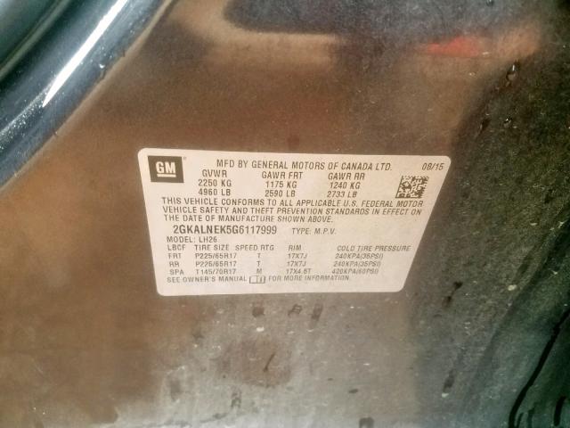 Photo 9 VIN: 2GKALNEK5G6117999 - GMC TERRAIN SL 