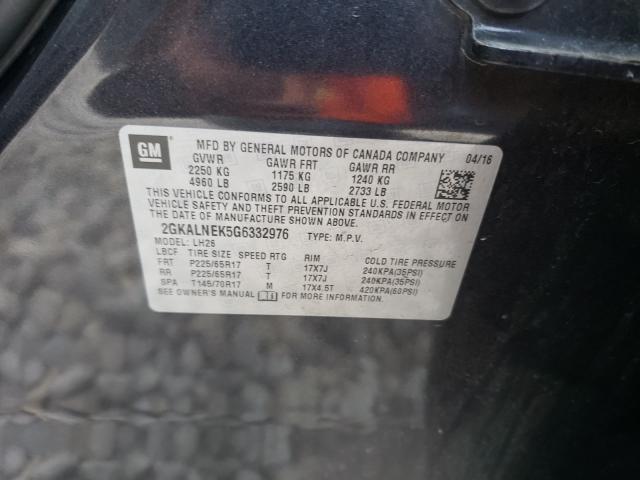 Photo 9 VIN: 2GKALNEK5G6332976 - GMC TERRAIN SL 