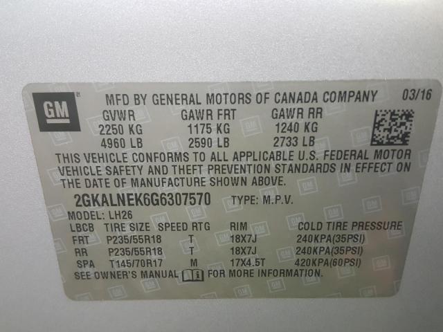 Photo 12 VIN: 2GKALNEK6G6307570 - GMC TERRAIN SL 