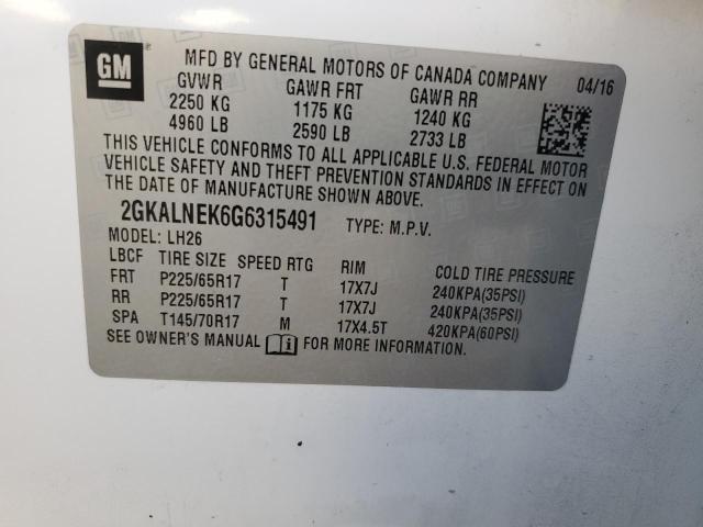 Photo 12 VIN: 2GKALNEK6G6315491 - GMC TERRAIN SL 