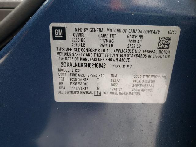 Photo 9 VIN: 2GKALNEK6H6216042 - GMC TERRAIN 