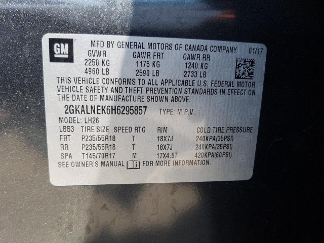 Photo 9 VIN: 2GKALNEK6H6295857 - GMC TERRAIN SL 