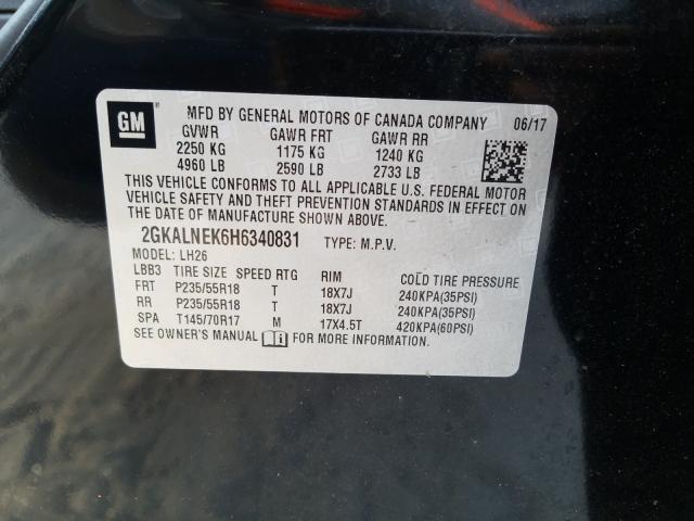 Photo 9 VIN: 2GKALNEK6H6340831 - GMC TERRAIN SL 