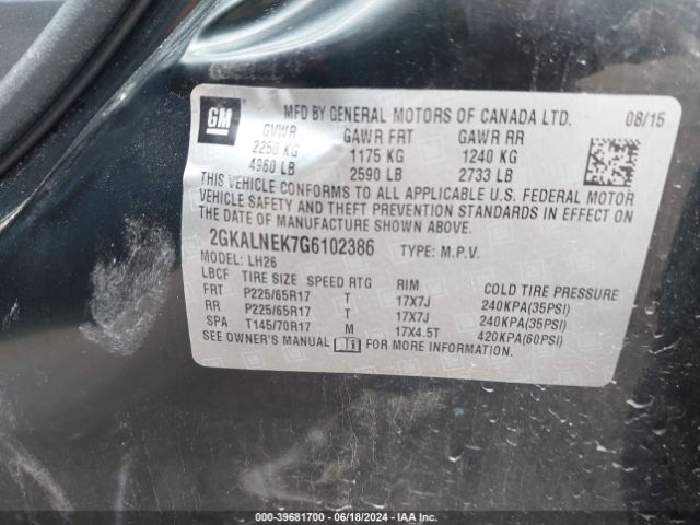 Photo 8 VIN: 2GKALNEK7G6102386 - GMC TERRAIN 