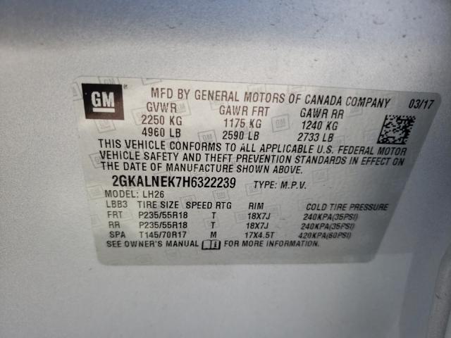 Photo 9 VIN: 2GKALNEK7H6322239 - GMC TERRAIN SL 