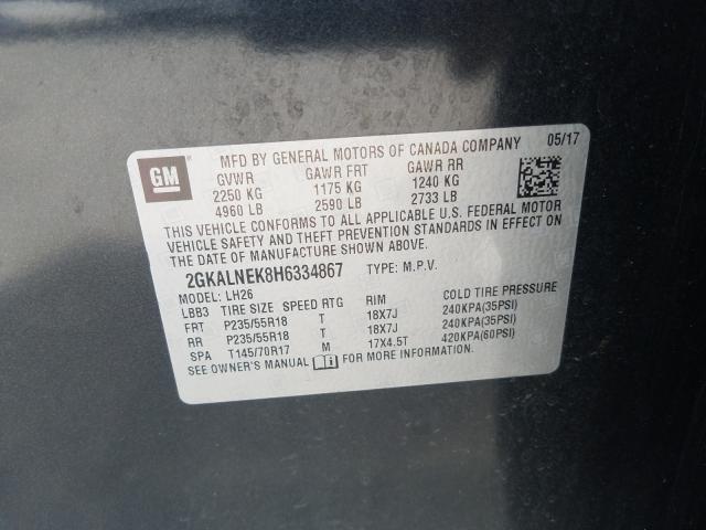 Photo 9 VIN: 2GKALNEK8H6334867 - GMC TERRAIN SL 