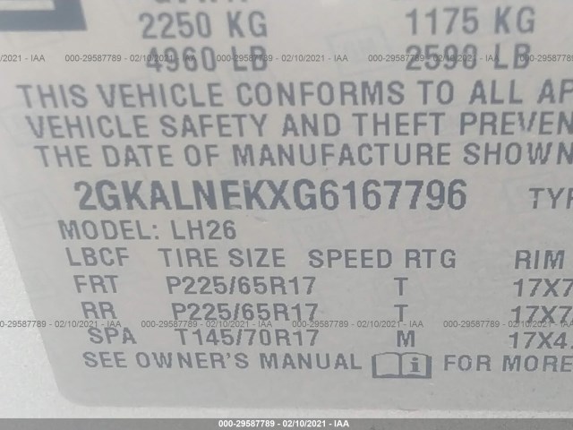 Photo 8 VIN: 2GKALNEKXG6167796 - GMC TERRAIN 