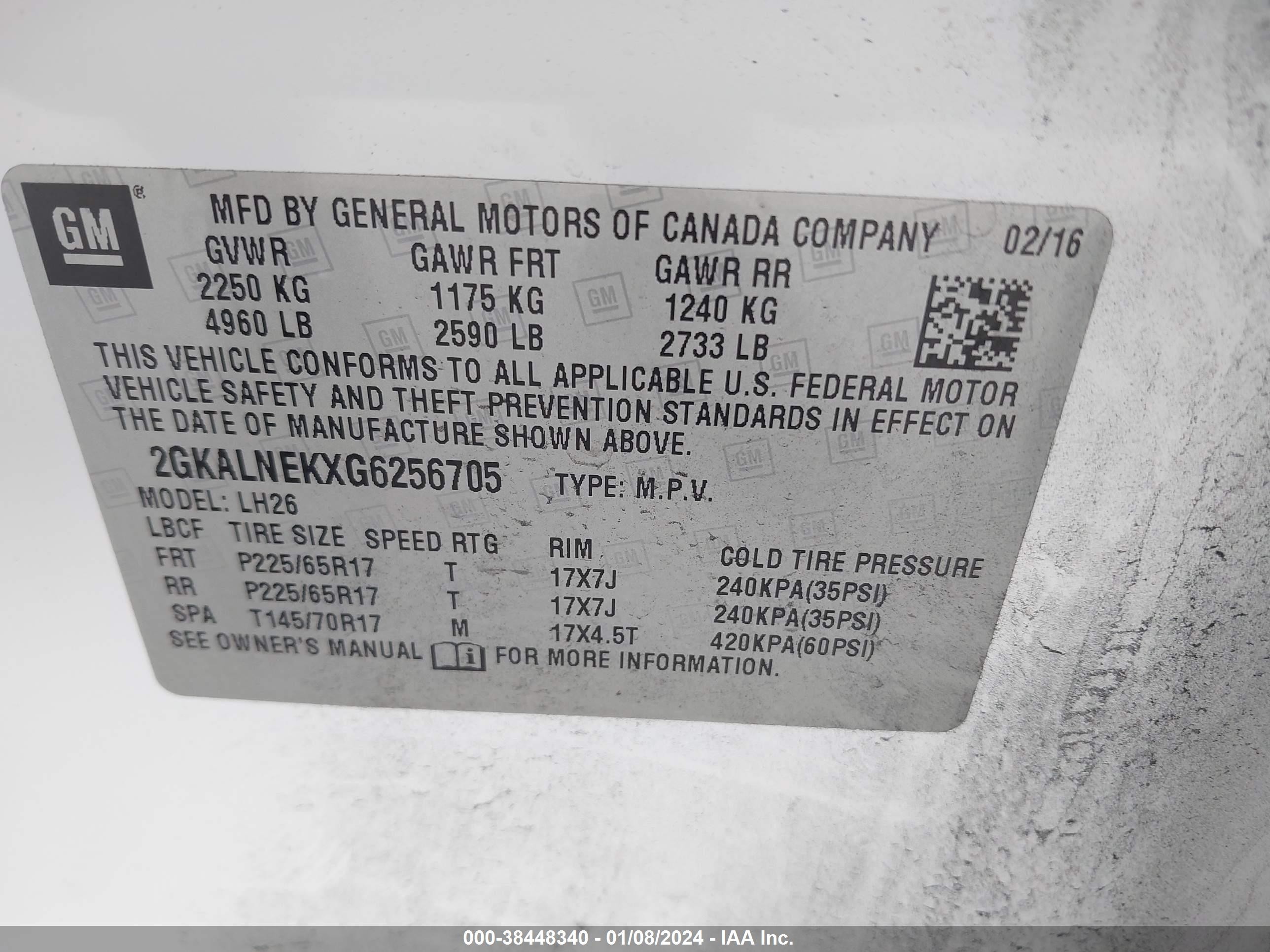 Photo 8 VIN: 2GKALNEKXG6256705 - GMC TERRAIN 