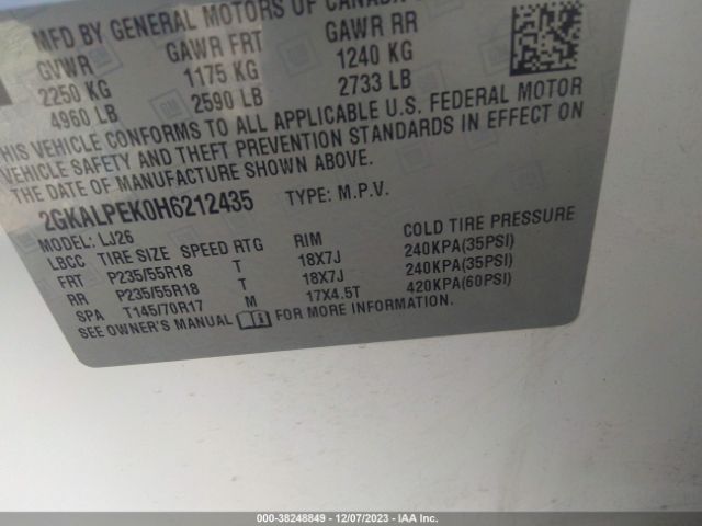 Photo 8 VIN: 2GKALPEK0H6212435 - GMC TERRAIN 