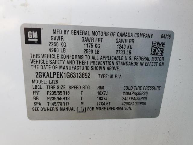 Photo 9 VIN: 2GKALPEK1G6313692 - GMC TERRAIN SL 