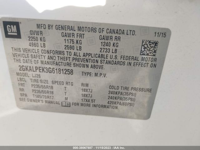 Photo 8 VIN: 2GKALPEK3G6181258 - GMC TERRAIN 