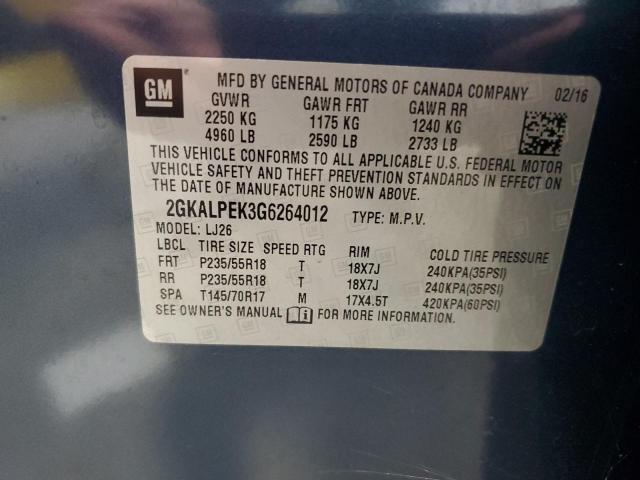 Photo 9 VIN: 2GKALPEK3G6264012 - GMC TERRAIN SL 