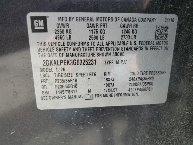 Photo 12 VIN: 2GKALPEK3G6325231 - GMC TERRAIN SL 