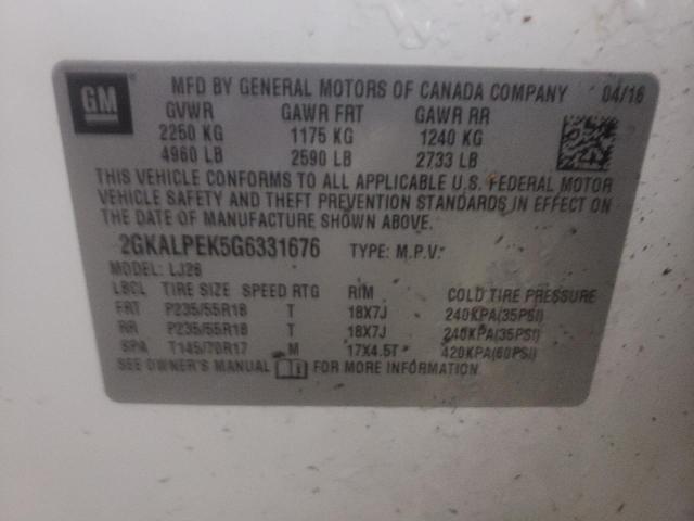 Photo 9 VIN: 2GKALPEK5G6331676 - GMC TERRAIN SL 