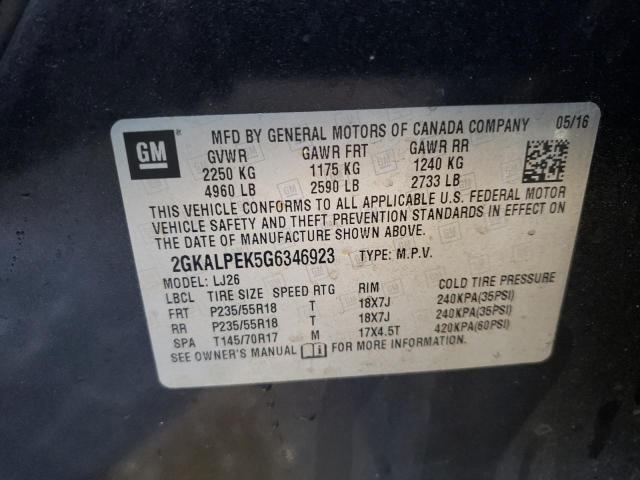 Photo 9 VIN: 2GKALPEK5G6346923 - GMC TERRAIN SL 