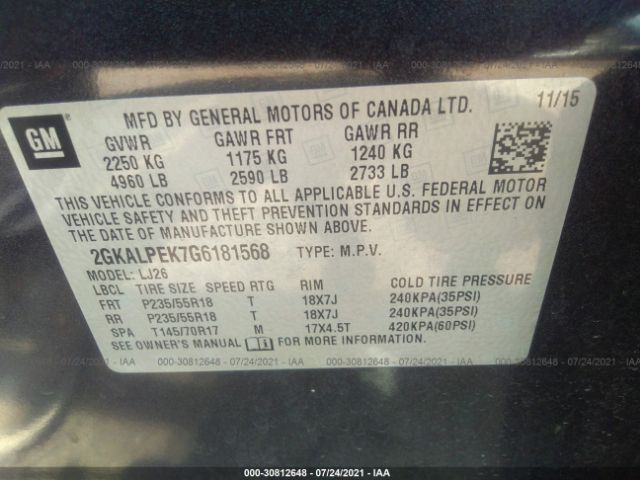 Photo 8 VIN: 2GKALPEK7G6181568 - GMC TERRAIN 