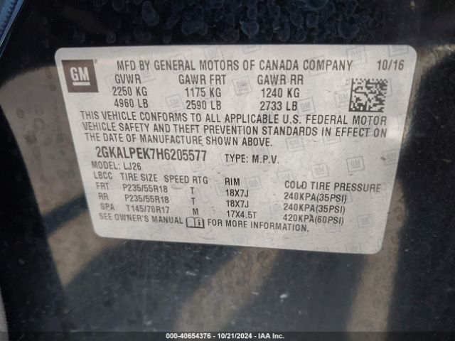 Photo 8 VIN: 2GKALPEK7H6205577 - GMC TERRAIN 