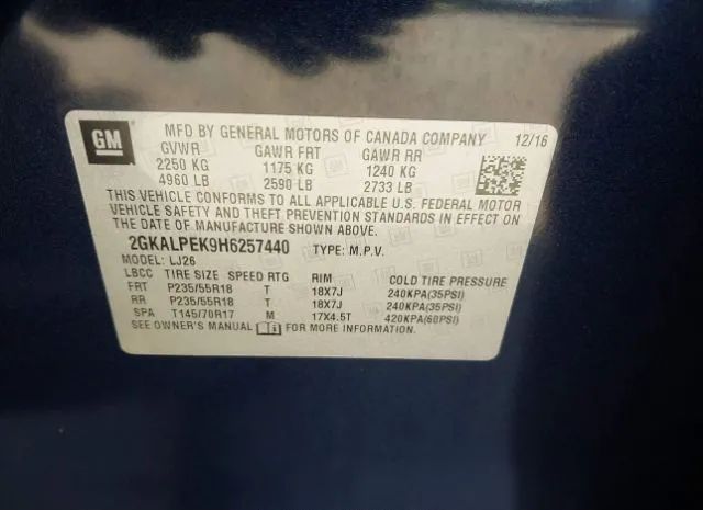 Photo 8 VIN: 2GKALPEK9H6257440 - GMC TERRAIN 