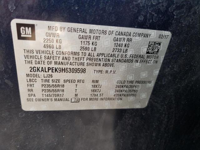 Photo 12 VIN: 2GKALPEK9H6309598 - GMC TERRAIN 