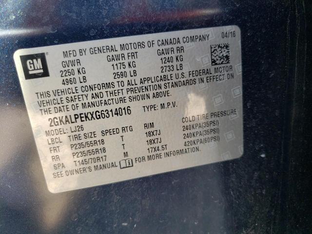 Photo 9 VIN: 2GKALPEKXG6314016 - GMC TERRAIN SL 