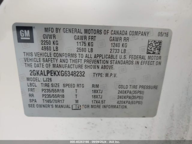 Photo 8 VIN: 2GKALPEKXG6348232 - GMC TERRAIN 