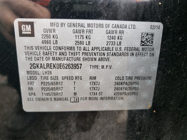 Photo 9 VIN: 2GKALREK0E6263957 - GMC TERRAIN SL 