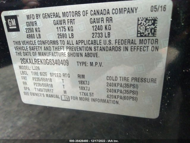 Photo 8 VIN: 2GKALREK0G6340409 - GMC TERRAIN 