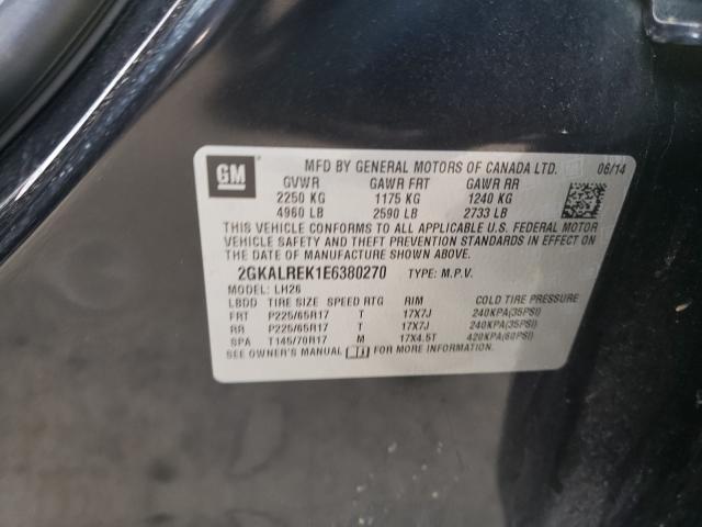 Photo 9 VIN: 2GKALREK1E6380270 - GMC TERRAIN SL 