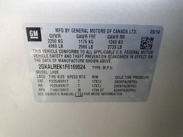 Photo 9 VIN: 2GKALREK1F6169524 - GMC TERRAIN SL 