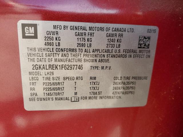 Photo 12 VIN: 2GKALREK1F6297746 - GMC TERRAIN 