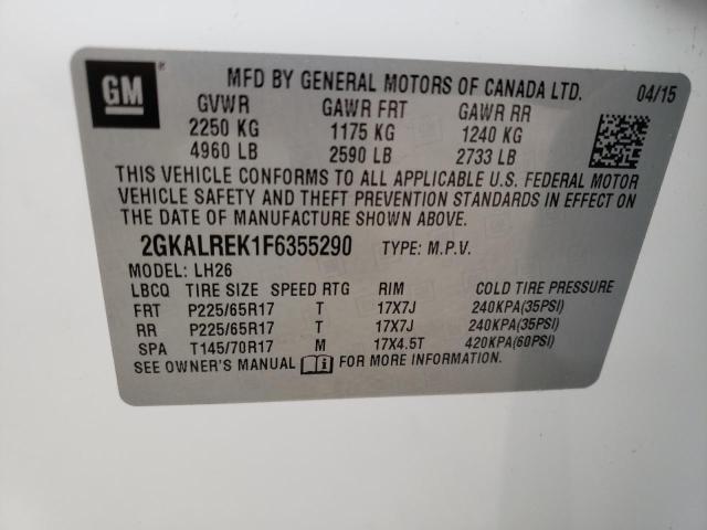 Photo 12 VIN: 2GKALREK1F6355290 - GMC TERRAIN SL 