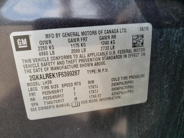 Photo 9 VIN: 2GKALREK1F6399287 - GMC TERRAIN SL 