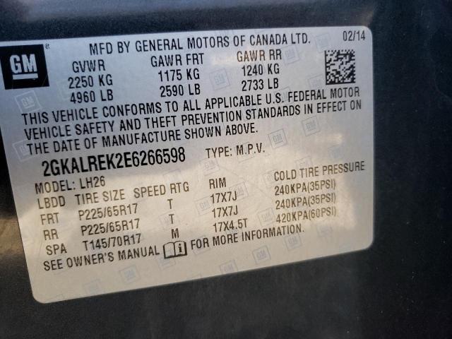 Photo 9 VIN: 2GKALREK2E6266598 - GMC TERRAIN SL 