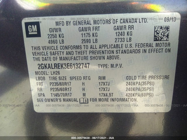 Photo 8 VIN: 2GKALREK3E6132747 - GMC TERRAIN 