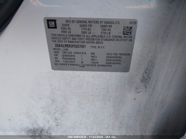 Photo 8 VIN: 2GKALREK3F6267681 - GMC TERRAIN 