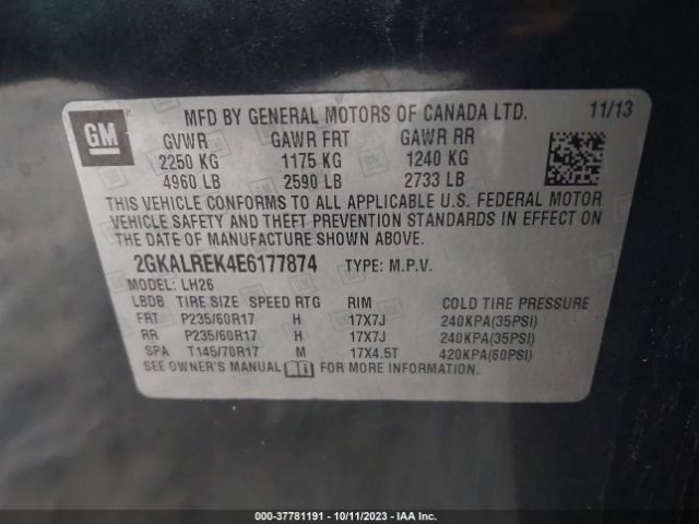 Photo 8 VIN: 2GKALREK4E6177874 - GMC TERRAIN 