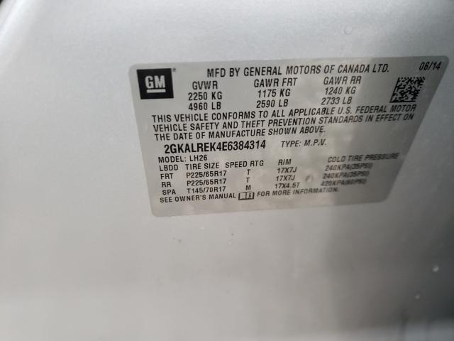 Photo 9 VIN: 2GKALREK4E6384314 - GMC TERRAIN SL 