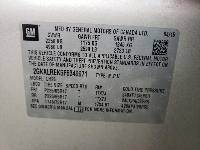 Photo 9 VIN: 2GKALREK6F6349971 - GMC TERRAIN SL 